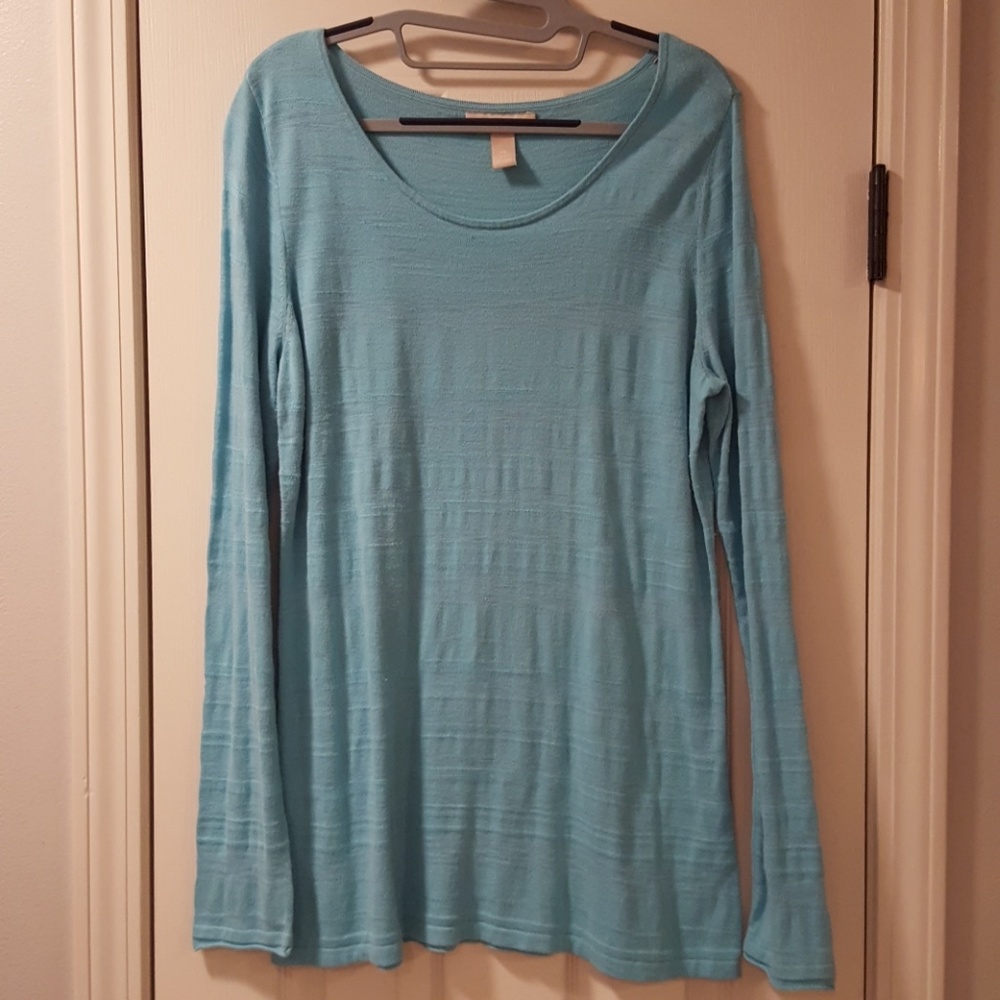 Aqua burnout knit top